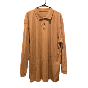 Architect Tan Long Sleeve Polo Textured Henley Size XL